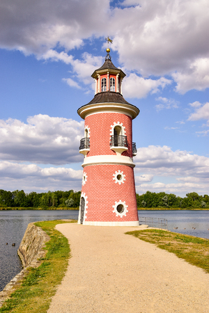Lighthouse at the hunting lodge Moritzburgのeditorial素材