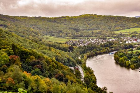Bernkastel-Kues town on the Moselleの写真素材