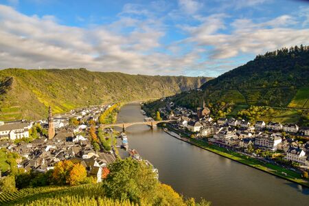Cochem city on the Moselleの写真素材