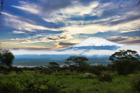 Landscape pictures from the National Park Tsavo East Tsavo West and Amboseliの写真素材