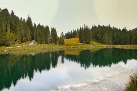 Beautiful mountain lakes in the Alps in Bavaria and Austriaの写真素材
