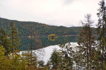 Beautiful mountain lakes in the Alps in Bavaria and Austria