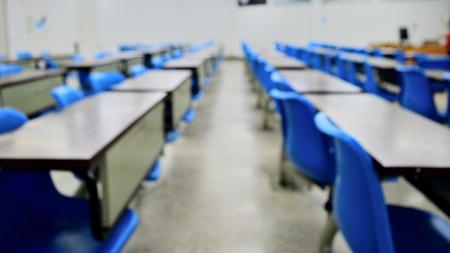 Blurred classroom in campus with noise and gain.の写真素材