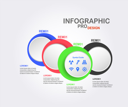 Infographics design for presentation, Template background with text space, Vector Design.のイラスト素材