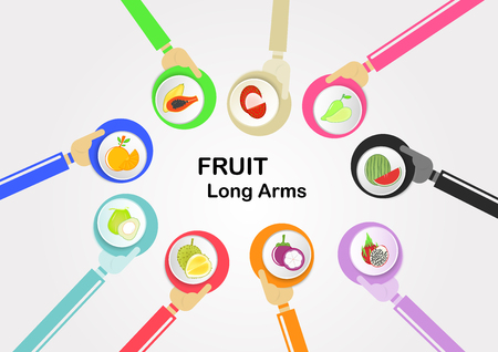 Infographics of Fruits with fruit pulp, Healthy food for body, Icon vector design.のイラスト素材