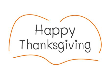 Happy thanksgiving with art text design for postcard, template and presentation.のイラスト素材