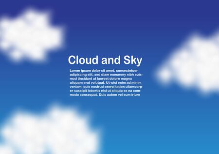 Blue cloudy sky with copy space for text illustration.のイラスト素材