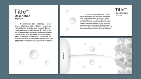 Modern abstract background with polygon and circle shape. Template design in gray tone for business presentation, cover design, card, envelope and web banner.のイラスト素材