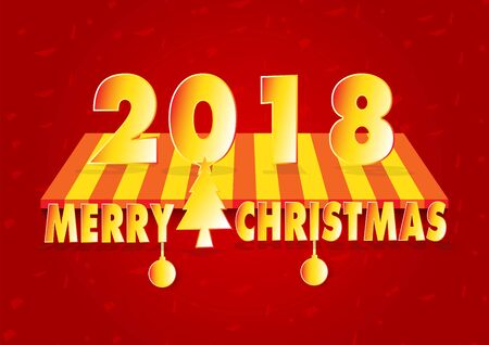 Merry Christmas design wallpaper illustrationのイラスト素材