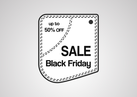 Banner template for Black Friday with text space on grey and white background.のイラスト素材