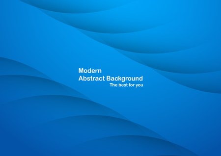 Abstract blue curve background with copy space for text. Modern template design for cover, brochure, web banner and magazine.のイラスト素材