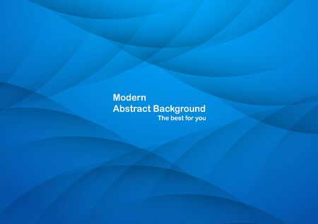 Abstract blue curve background with copy space for text. Modern template design for cover, brochure, web banner and magazine.のイラスト素材
