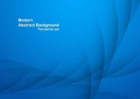 Abstract blue curve background with copy space for text. Modern template design for cover, brochure, web banner and magazine.のイラスト素材
