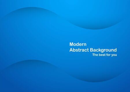 Abstract blue curve background with copy space for text. Modern template design for cover, brochure, web banner and magazine.のイラスト素材