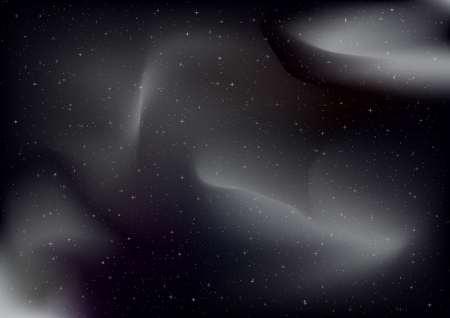 Abstract aurora with star on black background.のイラスト素材
