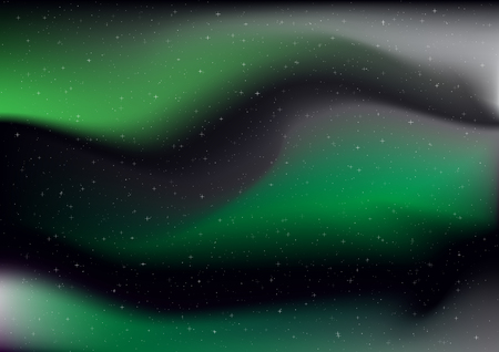 Abstract aurora with star on black background.のイラスト素材