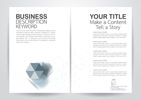 Modern flyer background with polygons and white space.のイラスト素材