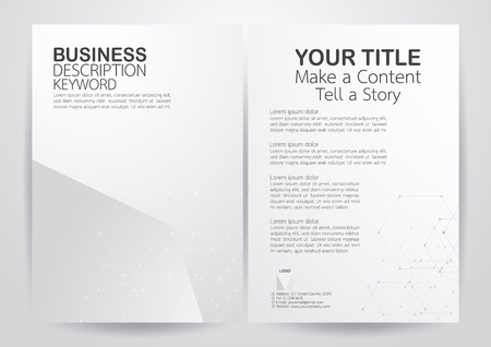 Modern flyer background with polygons and white space.のイラスト素材