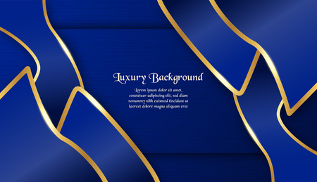 Abstract blue background in premium indian style. Template design for cover, business presentation, web banner, wedding invitation and luxury packaging. Vector illustration with golden border.のイラスト素材