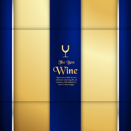 Luxury packaging template in modern style for wine cover, beer box. Vector illustration in premium concept. EPS 10.のイラスト素材