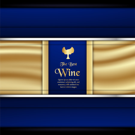 Luxury packaging template in modern style for wine cover, beer box. Vector illustration in premium concept. EPS 10.のイラスト素材
