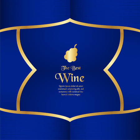 Luxury packaging template in modern style for wine cover, beer box. Vector illustration in premium concept. EPS 10.のイラスト素材