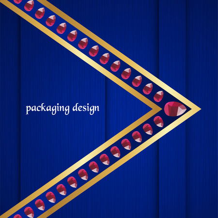 Luxury packaging template in modern style for wine cover, beer box. Vector illustration in premium concept. EPS 10.のイラスト素材