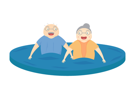 Family activity is smilling on white background. Vector illustration in flat design.のイラスト素材