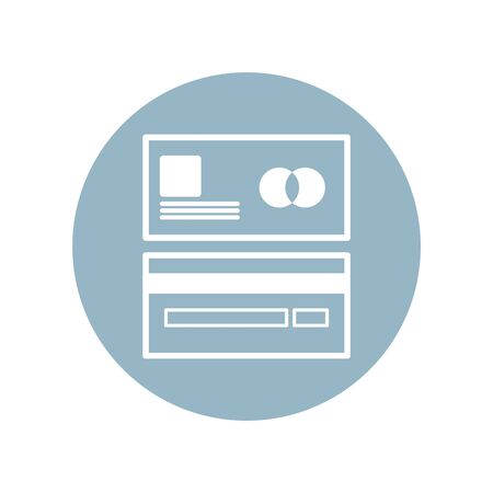 Debit card icon design. Vector illustration isolated on white background.のイラスト素材