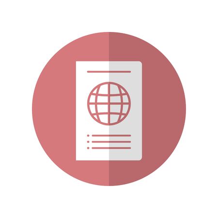 Icon design in concept of travelling with international passport. Vector illustration in flat style.のイラスト素材