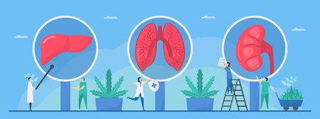 Benefit of cannabis. This thing can make a good health such as repair lung, liver, and kidney. Vector illustration in flat style.のイラスト素材