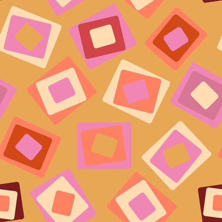 Abstract seamless pattern, vector flat illustrationのイラスト素材