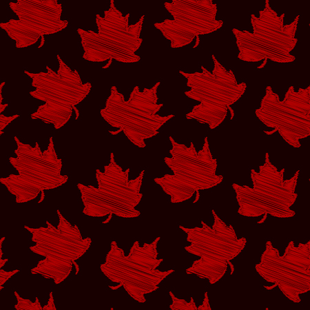 Seamless pattern of maple leaves.のイラスト素材