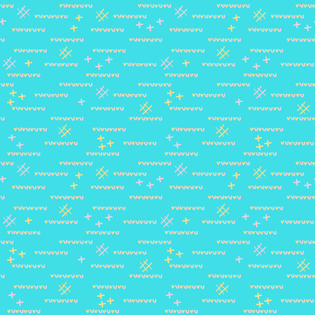 Vector simple abstract seamless pattern. Freehand doodles texture.のイラスト素材