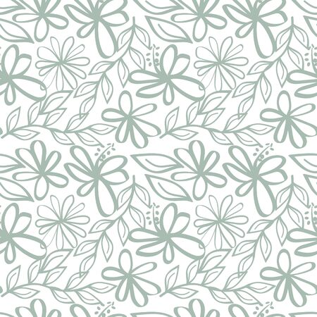 Universal floral seamless pattern, vectorのイラスト素材