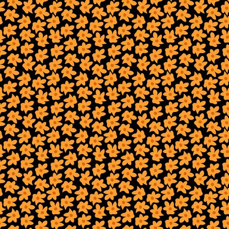 Seamless background with small flowers. Vector floral pattern for fills, wallpaper, fabric and moreのイラスト素材
