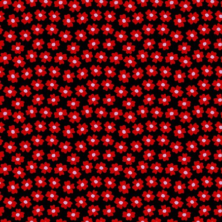 Seamless background with cute little flowers. Vector floral pattern for fills, wallpaper, fabric and moreのイラスト素材