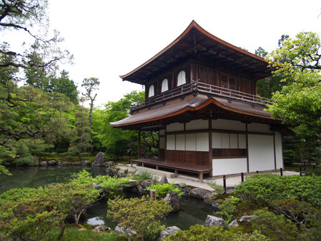 Famous Silver Pavilion In Kyoto Japan       のeditorial素材