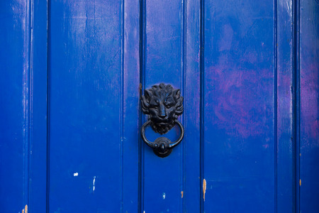 Close up of a vintage door knobの写真素材