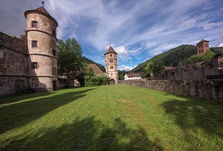 cloister calw in black forest germanyの写真素材
