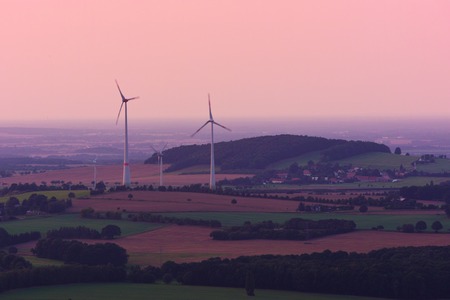 View from Loebauer Berg in upper Lusatiaの写真素材