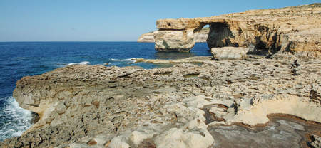 The Azure Window on the island of Gozo, Maltaの写真素材