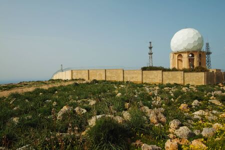 Sphere radar at Malta, Dingli-Cliffsの写真素材