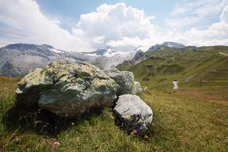 View from the Pfannk pfl near Tux in Zillertalの写真素材