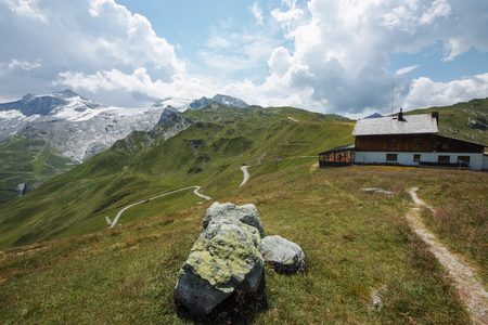 View from the Pfannk pfl near Tux in Zillertalの写真素材