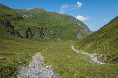 Austrian Alps-outlook on Tuxer Joch Weitental tyrolの写真素材