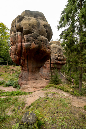Kelchstein in Oybin in saxonyの写真素材