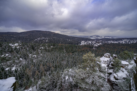 Jonsdorf mountains in saxonyの写真素材