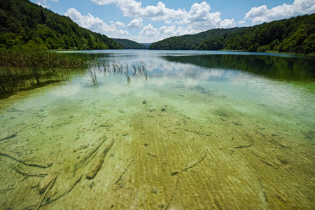 Plitvice jezero in Croatia National parkの写真素材