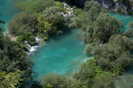 Plitvice jezero in Croatia National parkの写真素材